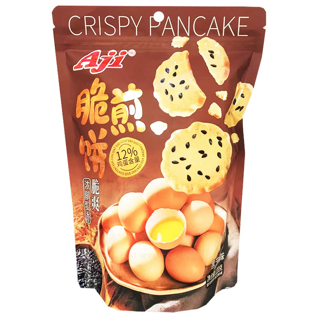 Aji Crispy Pancake Black Sesame 120g ~ Aji脆煎餅黑芝麻 120g