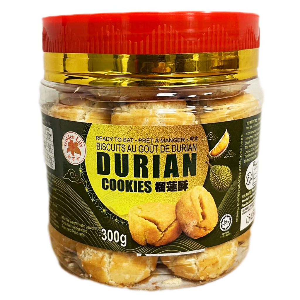 Golden Label Durian Cookies 300g ~ 金百合榴莲酥 300g
