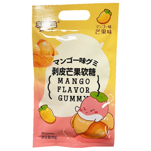 JingJingLeDao Mango Flavor Peeling Gummy 80g ~ 京京乐道剥皮软糖芒果 80g