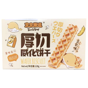 JingJingLeDao Thick Cut Wafer Soy Milk 128g ~ 京京樂道厚切威化餅乾豆乳 128g