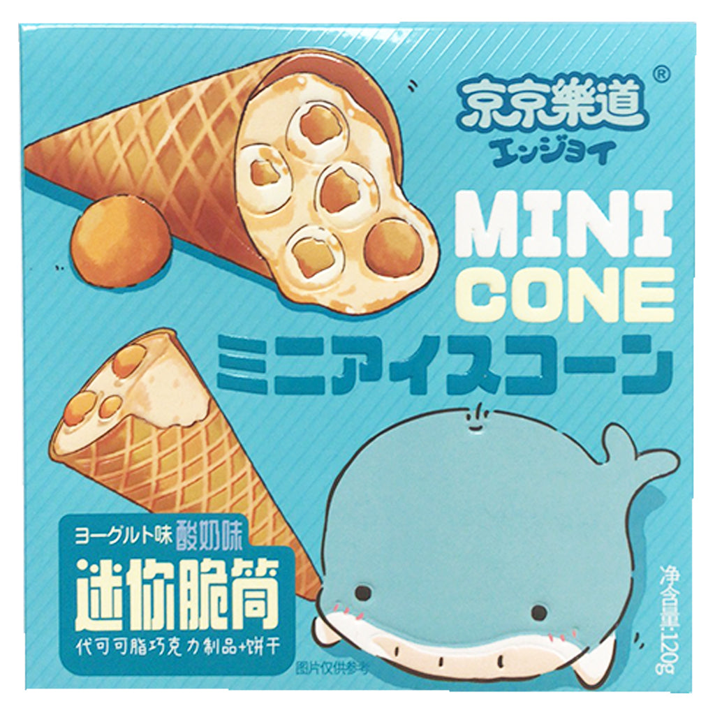 JingJingLeDao Mini Cone Biscuit Yogurt 120g ~ 京京乐道迷你脆筒酸奶味 120g