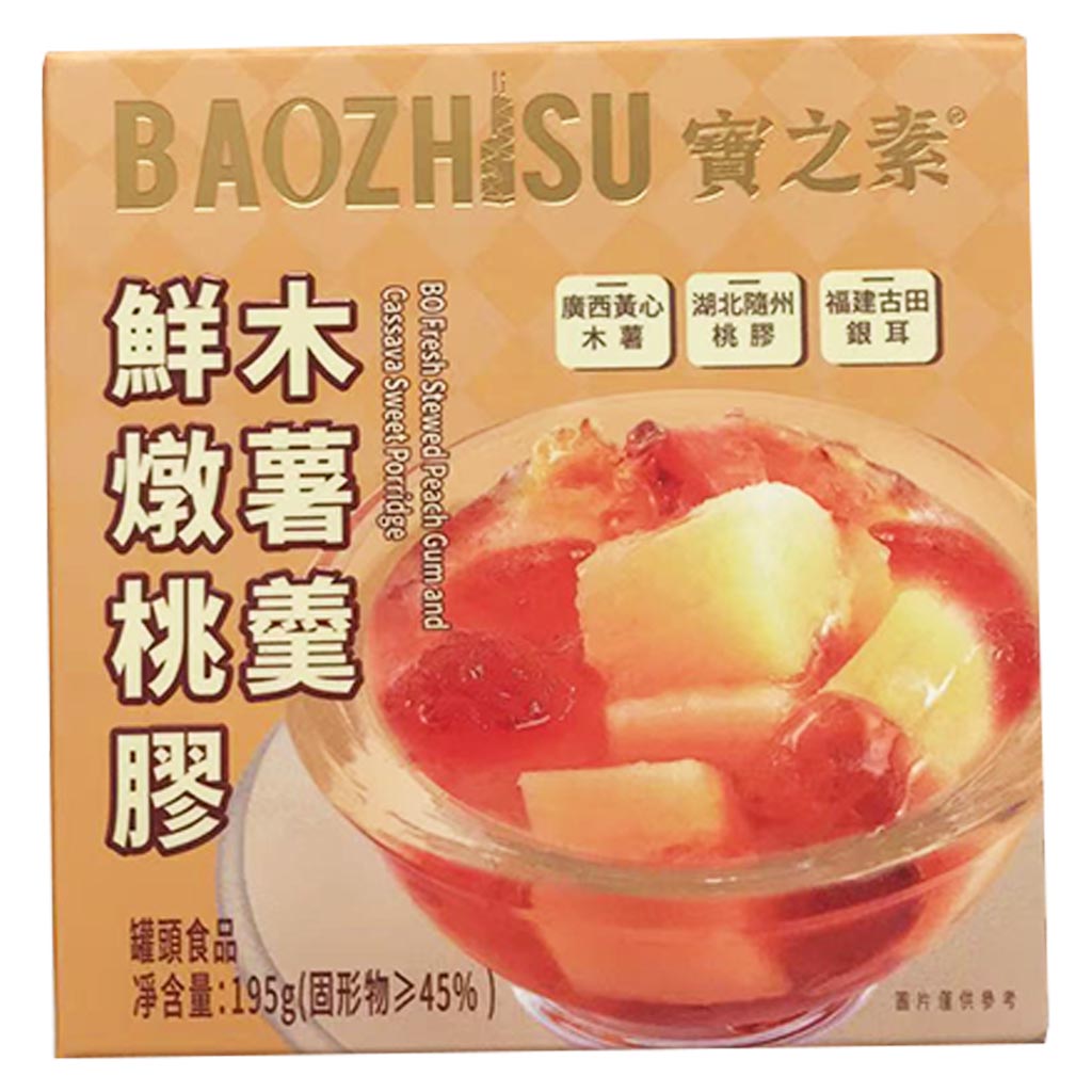 BaoZhiSu Peach Gum Cassava Dessert 195g ~ 宝之素鲜炖桃膠木薯羹 195g