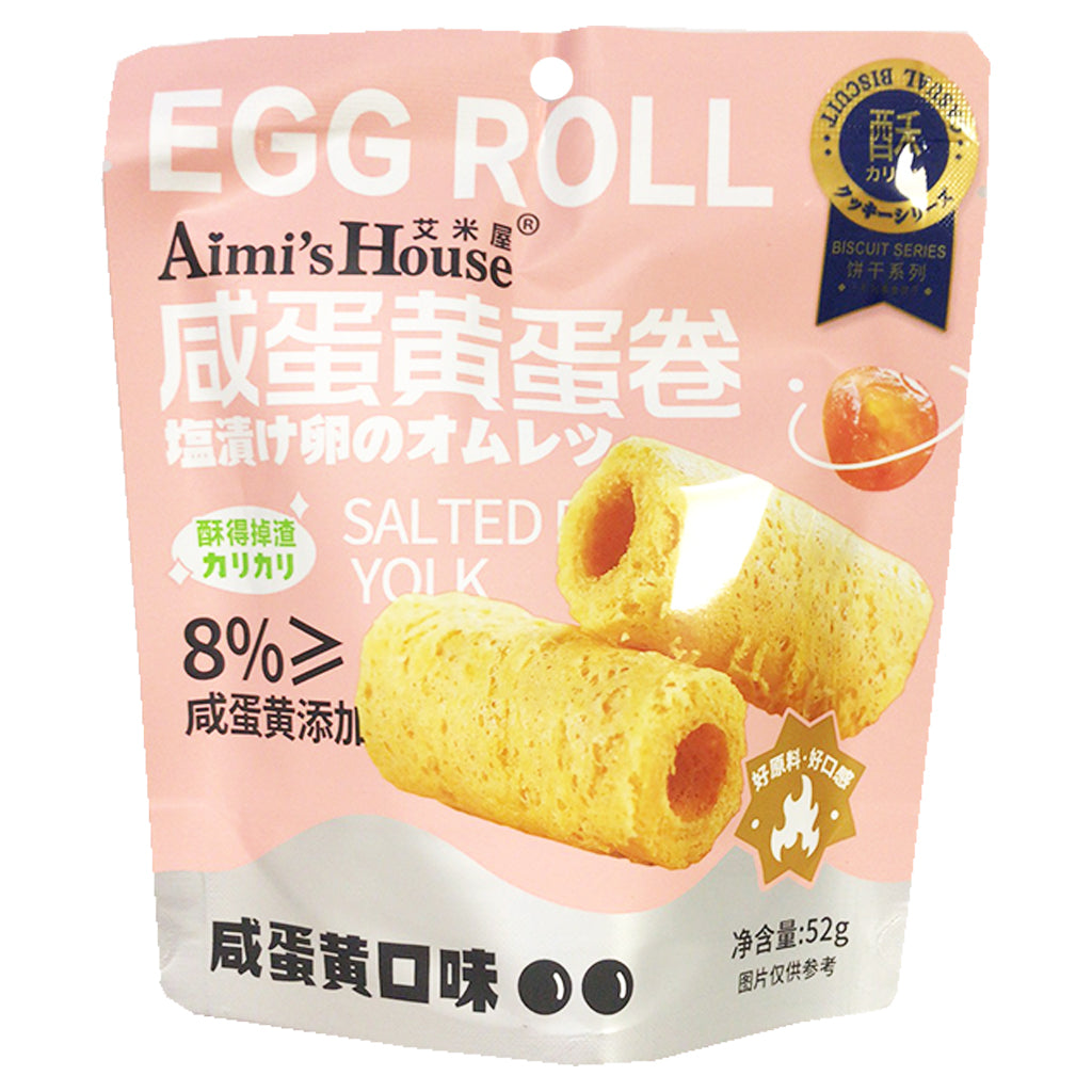 AimiHouse Salted Egg Yolk Roll 52g ~ 艾米屋咸蛋黄蛋卷 52g