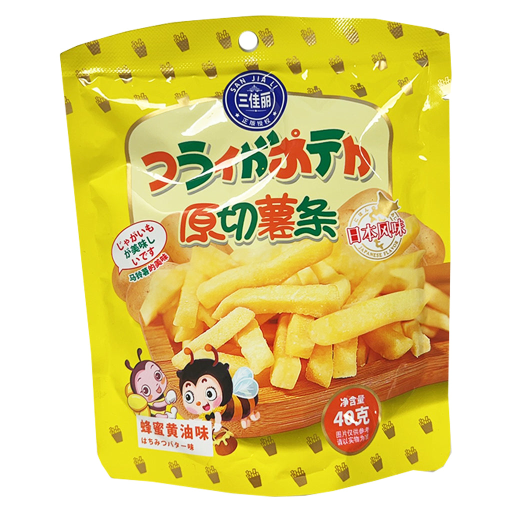 SanJiaLi Cut Potato Fries Honey Butter 40g ~ 三佳丽原切薯條蜂蜜黃油味 40g