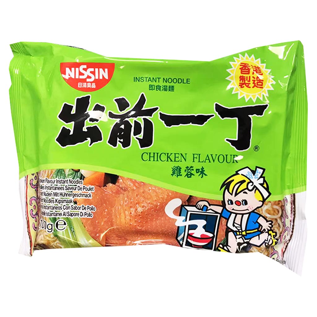 HK Nissin Instant Noodle Chicken Flavour 100g ~ 香港出前一丁包裝面雞蓉面 100g