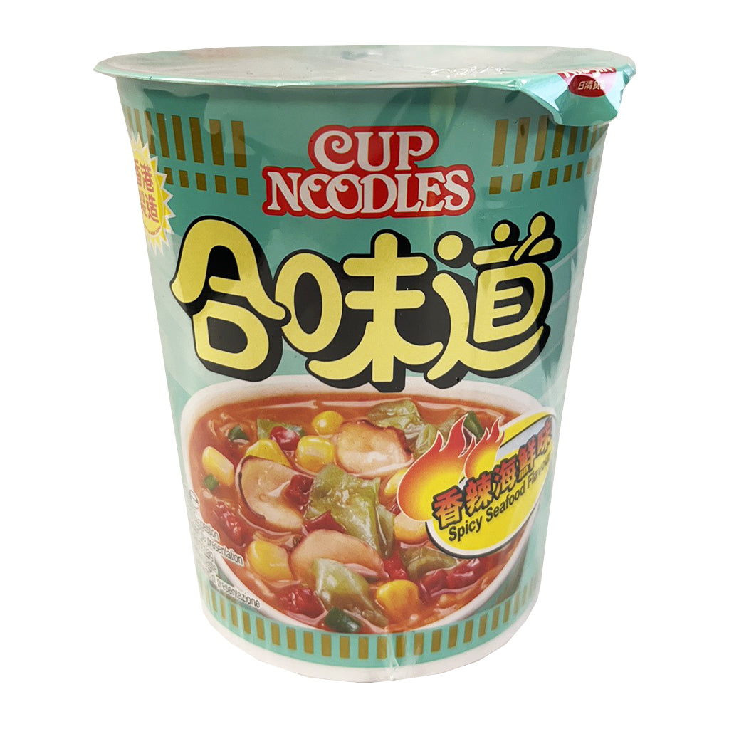 HK Nissin Cup Noodles Spicy Seafood 72g ~ Nissin 日清合味道杯面 香辣海鲜味 72g