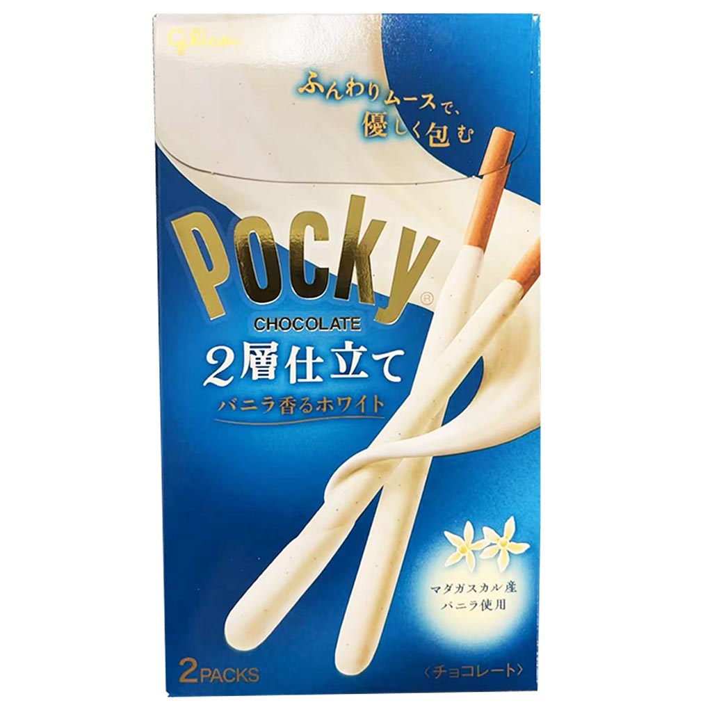 Pokoテルミースティック2本 Glico Pocky Double White Choco Vanilla 52.2g ~ 格力高双层白巧克力