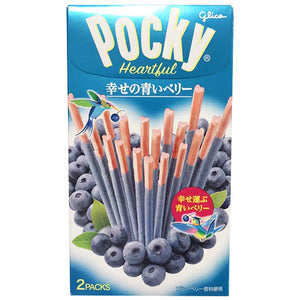 Pocky Heartful Blueberry Stick Chocolate 54.6g ~ 格力高季节限定蓝莓味点心棒 54.6g