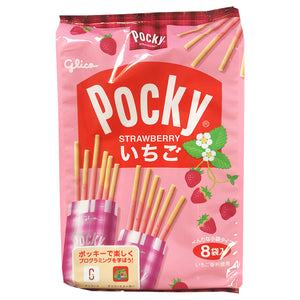 Glico Pocky Strawberry 8 packs 93.6g ~ 格力高百奇草莓8包装 93.6g