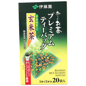 Itoen Oi Ocha Premium Roast Rice Tea 36g ~ 伊藤園高級茶包玄米茶宇治抹茶 36g