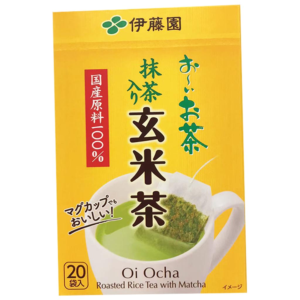 Itoen Oi Ocha Roasted Rice Tea Matcha 38g ~ 伊藤園玄米茶含抹茶 38g