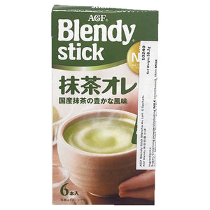 AGF Blendy Stick Matcha Au Lait 58g ~ AGF抹茶欧蕾冲调 58g