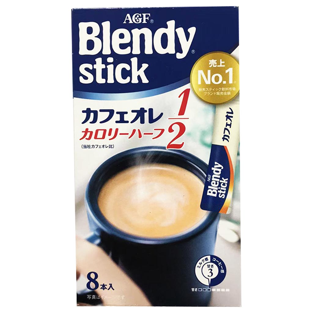 AGF Blendy Stick Cafe Au Lait Half Kcal 43.2g ~ AGF咖啡歐蕾低卡路里 43.2g