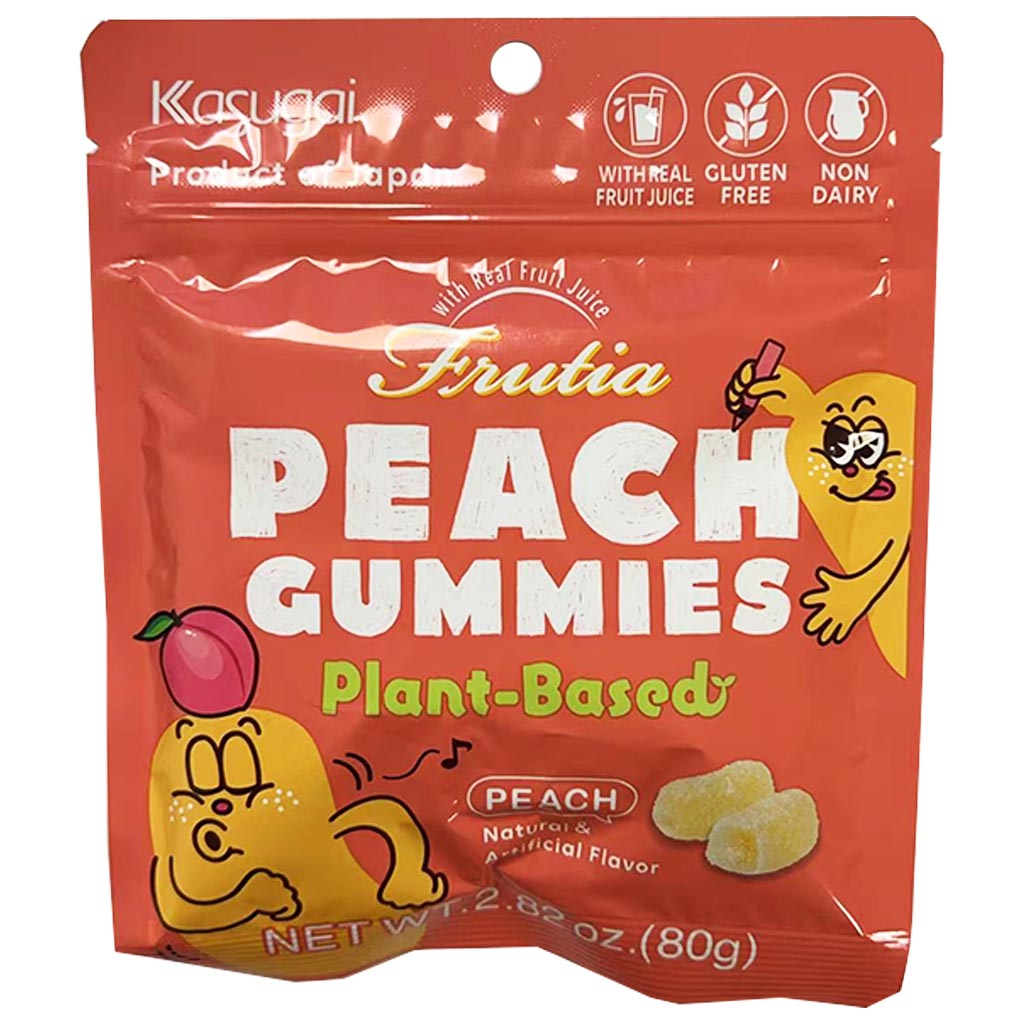 Kasugai Frutia Peach Gummy 80g ~ 春日井水果軟糖水蜜桃 80g