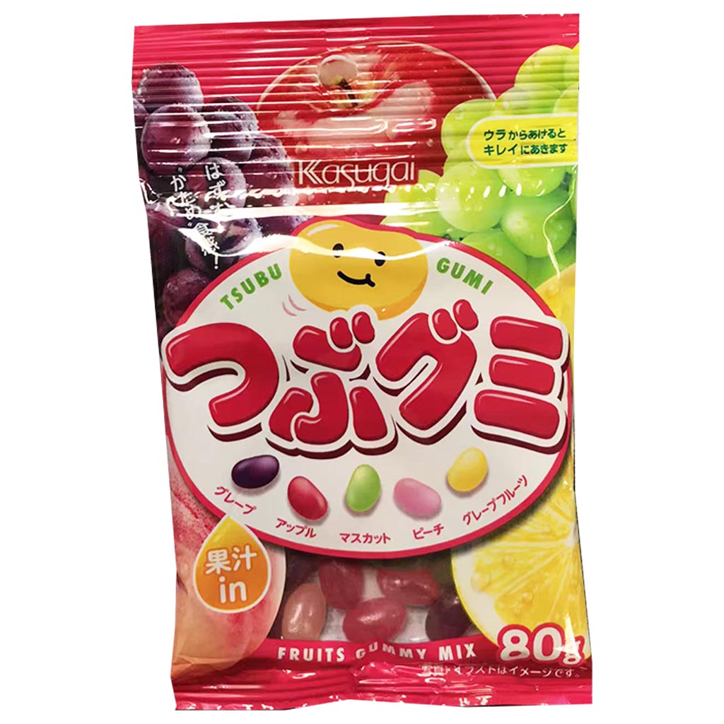 Kasugai Fruits Gummy Mix 80g ~ 春日井水果風味軟糖 80g