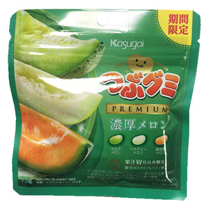 Kasugai Tsubu Gummy Melon 75g ~ 春日井浓厚三色蜜瓜软糖 75g