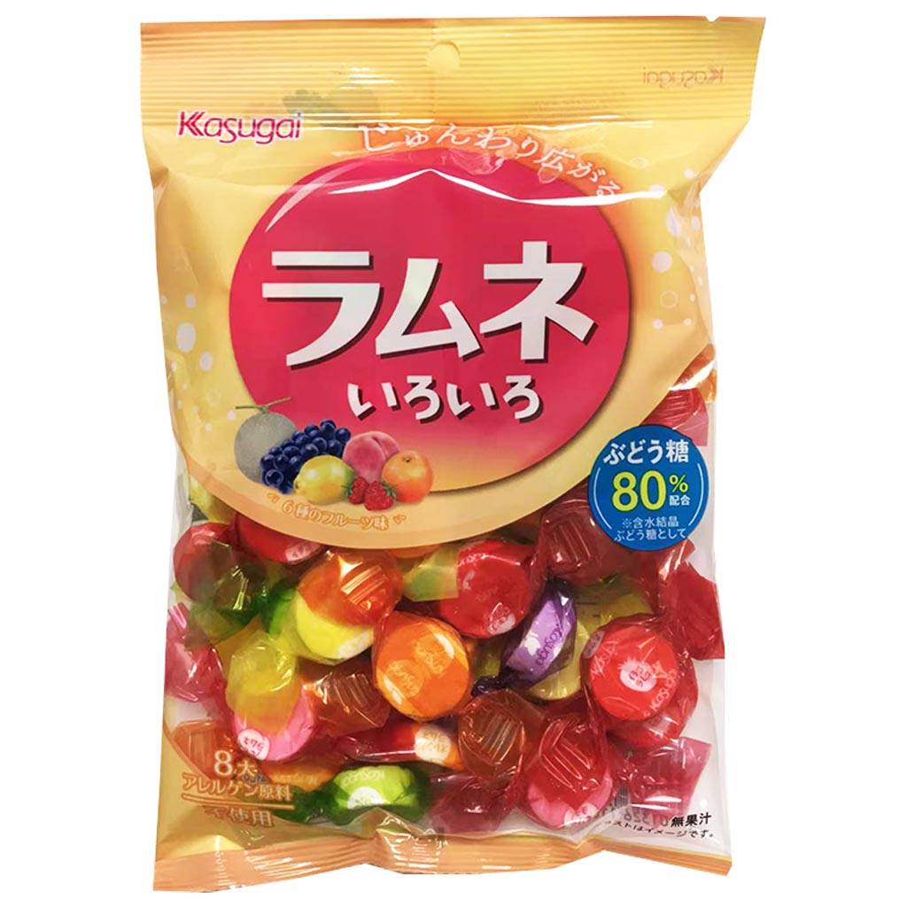 Kasugai Ramune Variety 80g ~ 春日井綜合水果味彈珠汽水糖 80g
