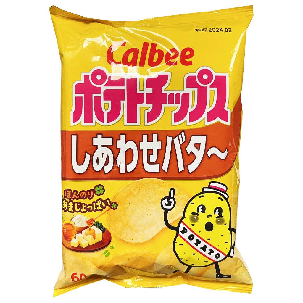 Calbee Potato Chips Butter Flavour 60g ~ 卡乐B 幸福奶油味薯片 60g