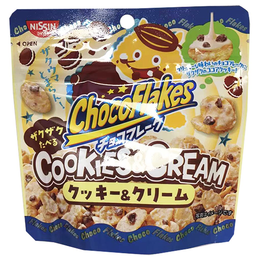 Nissin Choco Flakes Cookies Cream 30g ~ 日清食品思科蓬鬆曲奇忌廉片 30g