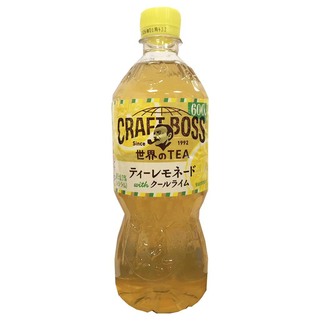 Suntory Craft Boss Tea Lemonade Lime 600ml ~ 三得利Boss茶柠檬水清凉青柠 600ml