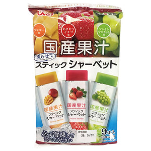 Shinko Ice Lollies Freeze Pops 3 Fruit 324g ~ 果汁棒冰沙芒果草莓麝香葡萄 324g