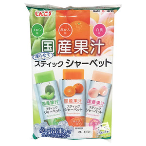 Shinko Ice Lollies Freeze Pops Fruity 324g ~ 果汁棒冰沙蜜瓜柑橘白桃 324g