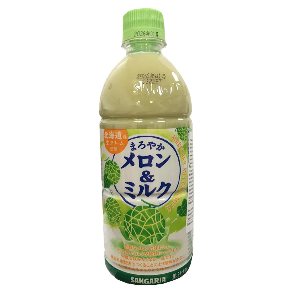 Sangaria Melon & Milk Soft Drink 500ml ~ 三佳利醇厚哈密瓜牛奶味果汁 500ml