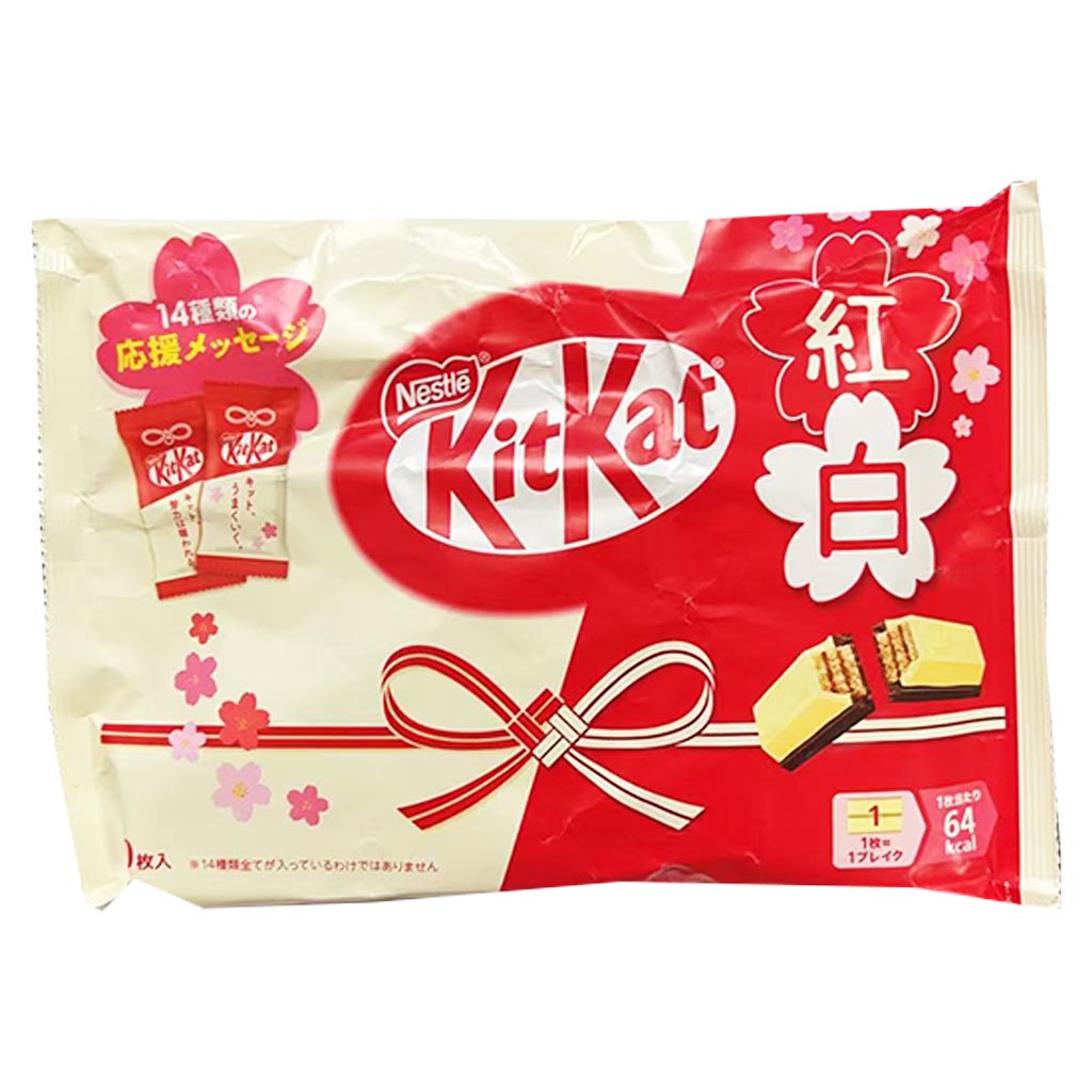 Kitkat Chocolate Red White Luck Cookies 116g ~ 奇巧巧克力威化饼干幸运红白包装 116g