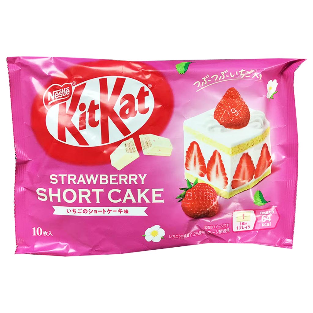 Kit Kat Mini Strawberry Short Cake 116g ~ 奇巧草莓蛋糕口味威化饼乾10枚 116g