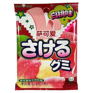 UHA Soft Candy Peach Flavour 32.9g ~ UHA 萨可爱 白桃味软糖 32.9g