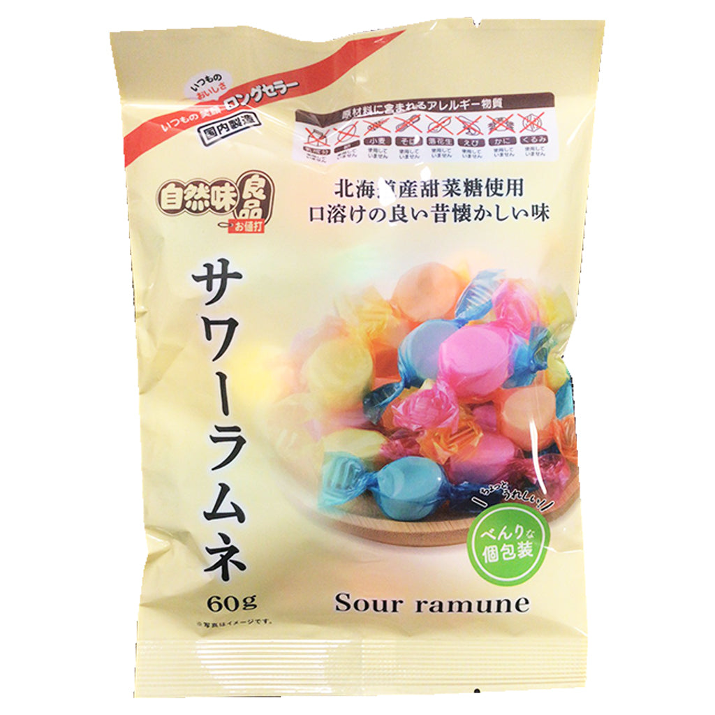 Sour Ramune Candy 60g ~ 自然味良品蘇打味糖果 60g