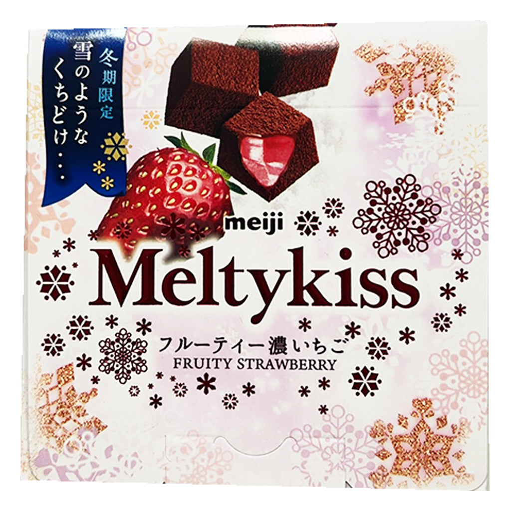 Meiji Melty Kiss Fruity Strawberry 52g ~ 明治雪吻朱古力草莓味 52g