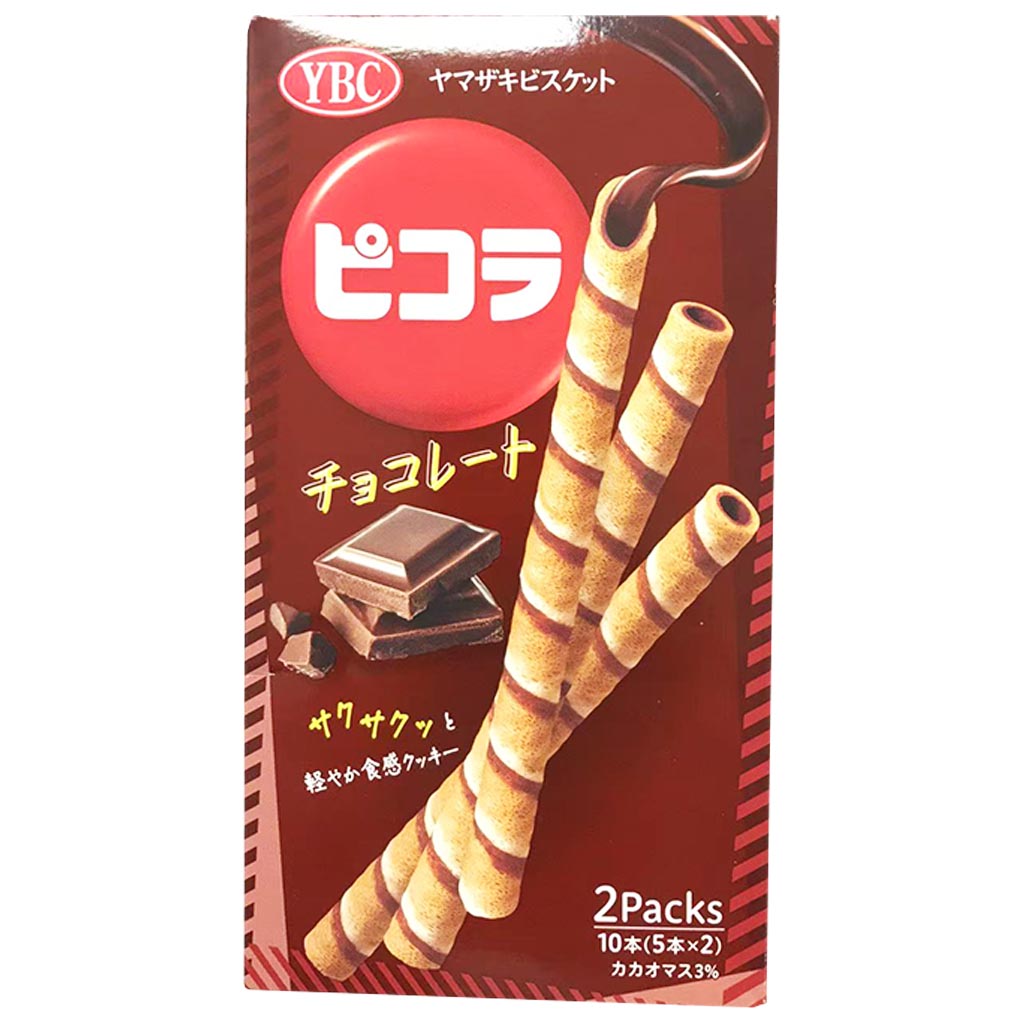 YBC Picola Wafer Roll Chocolate Flavour 49g ~ YBC威化卷巧克力味 49g