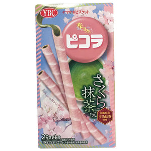 YBC Biscuit Picola Sakura 67g ~ YBC樱花抹茶味 67g