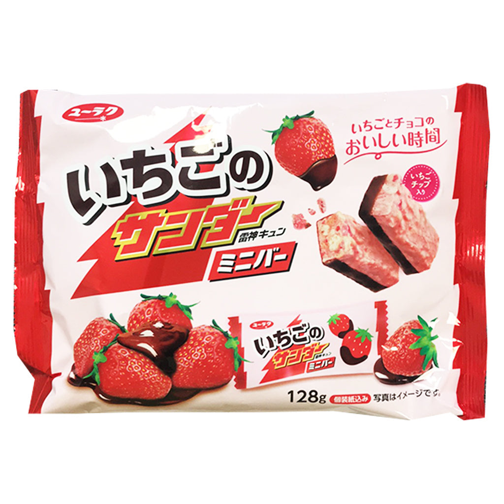 Yuraku Black Thunder Strawberry Cookies 113g ~ 雷神草莓饼乾 113g
