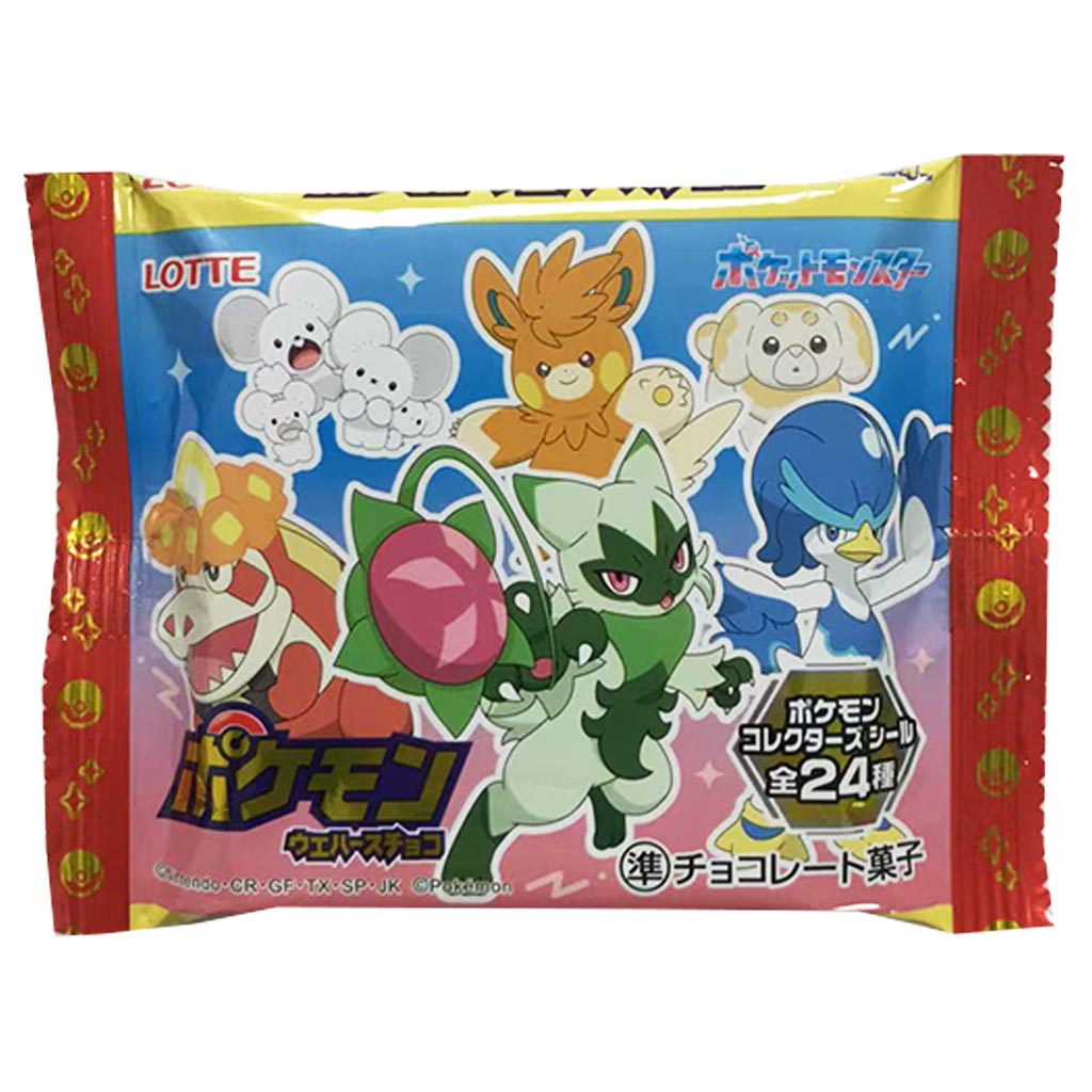 Lotte Pokemon Wafers Choco Flavour 23g ~ 乐天宝可梦威巧克力威化饼干 23g