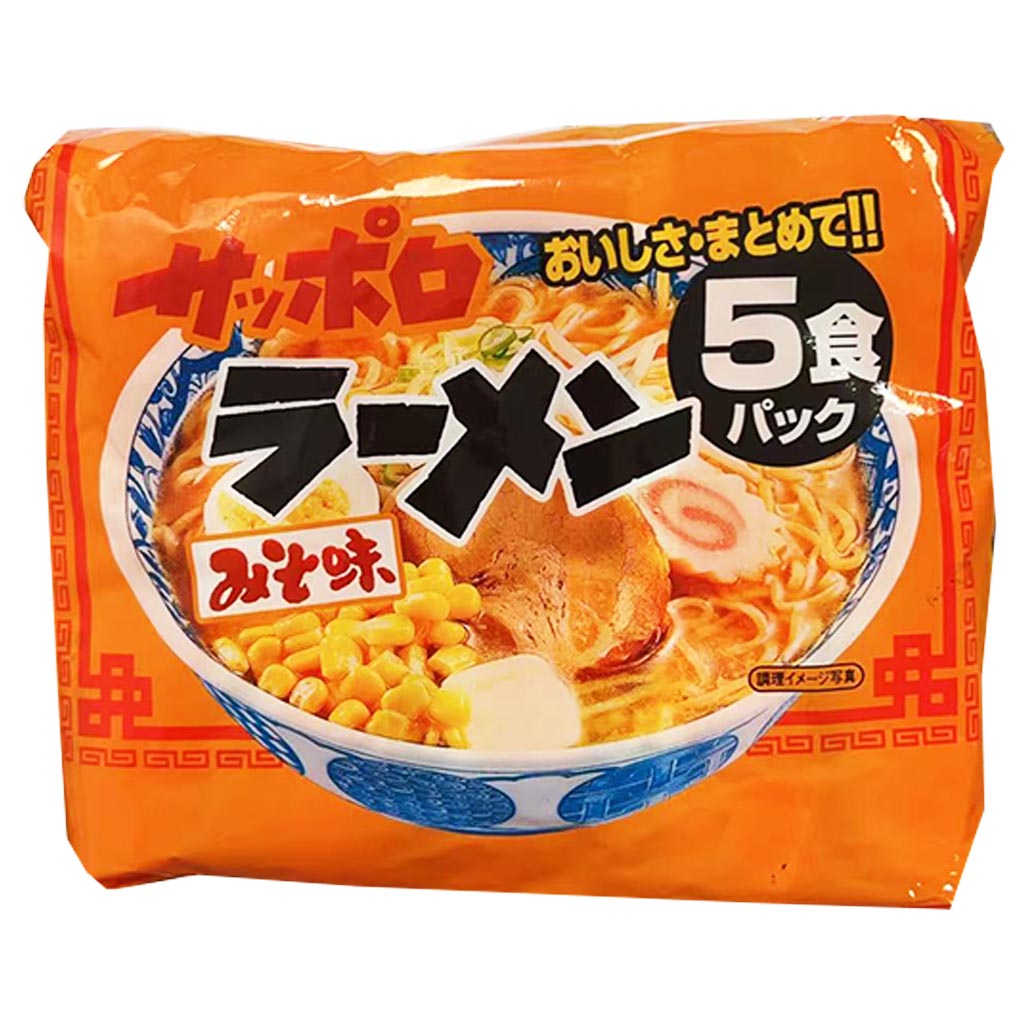 Sunaoshi Sapporo Miso Ramen 5 Multi 420g ~ 札幌味噌拉麵5连包 420g