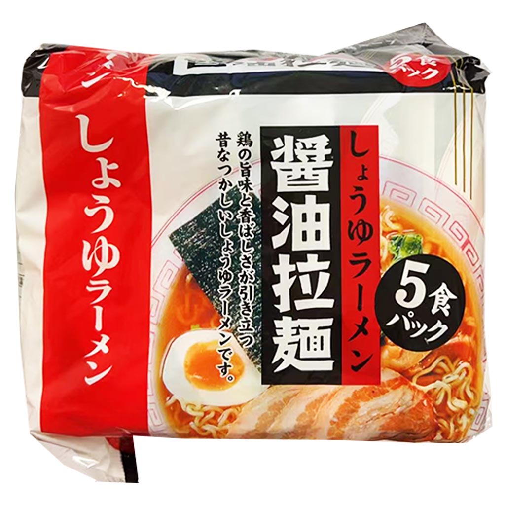 Sunaoshi Soy Sauce Ramen 5 Multi 410g ~ 酱油拉麵5连包 410g