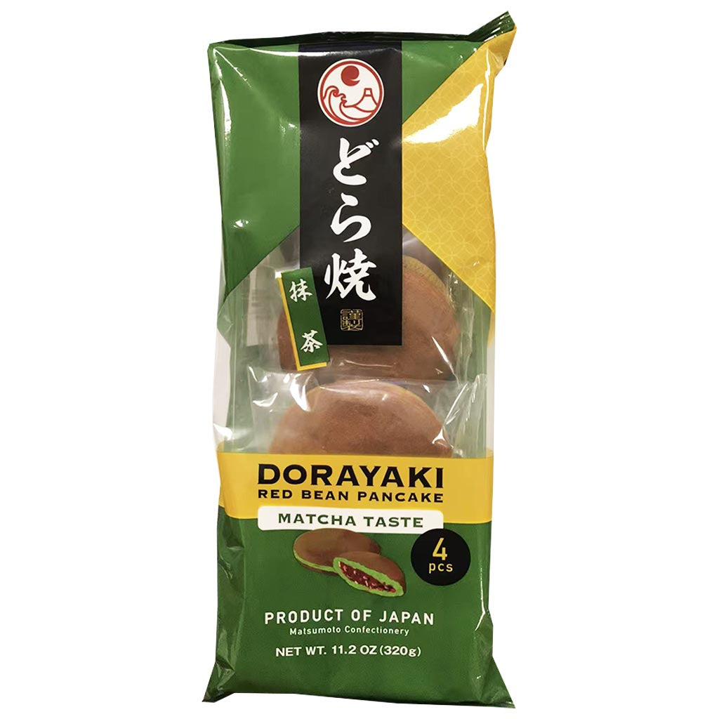 Matsumoto Seika Matcha Red Bean Dorayaki 320g ~ 抹茶風味红豆铜锣烧 320g