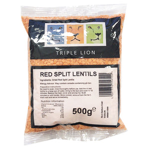 Triple Lion Red Split Lentils 500g ~ 三獅牌紅扁豆 500g