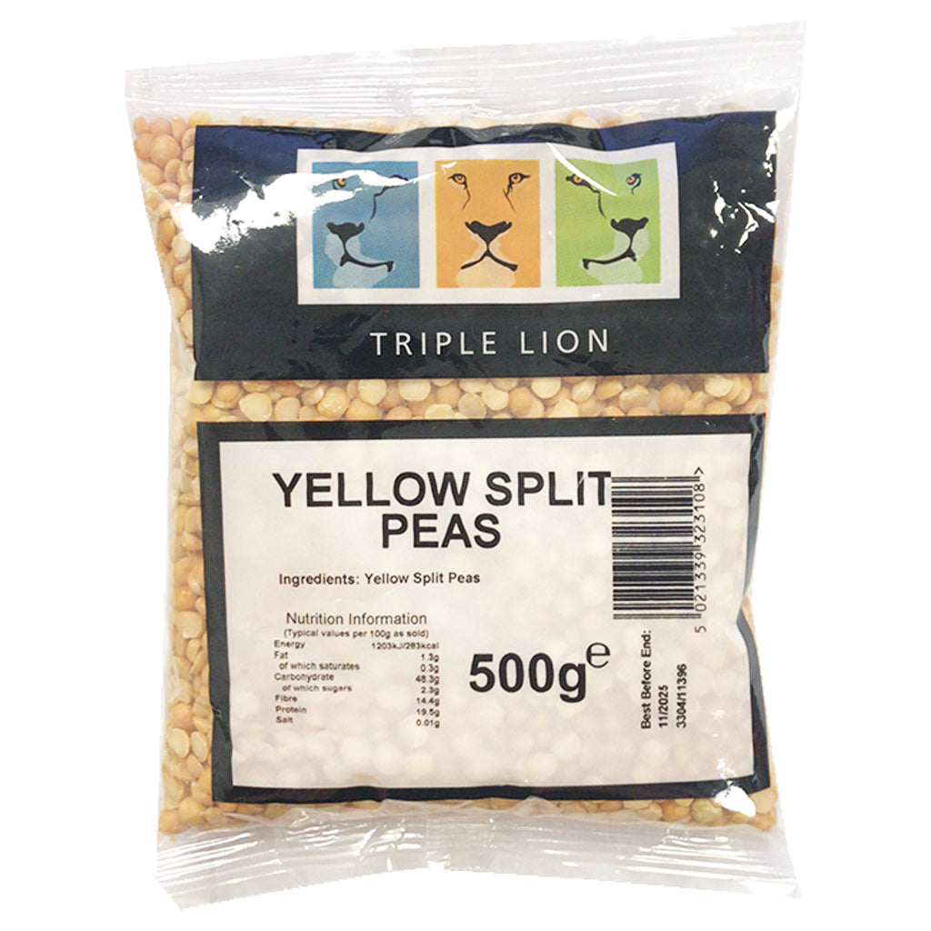 Triple Lion Yellow Split Peas 500g ~ 三獅牌黃碗豆 500g