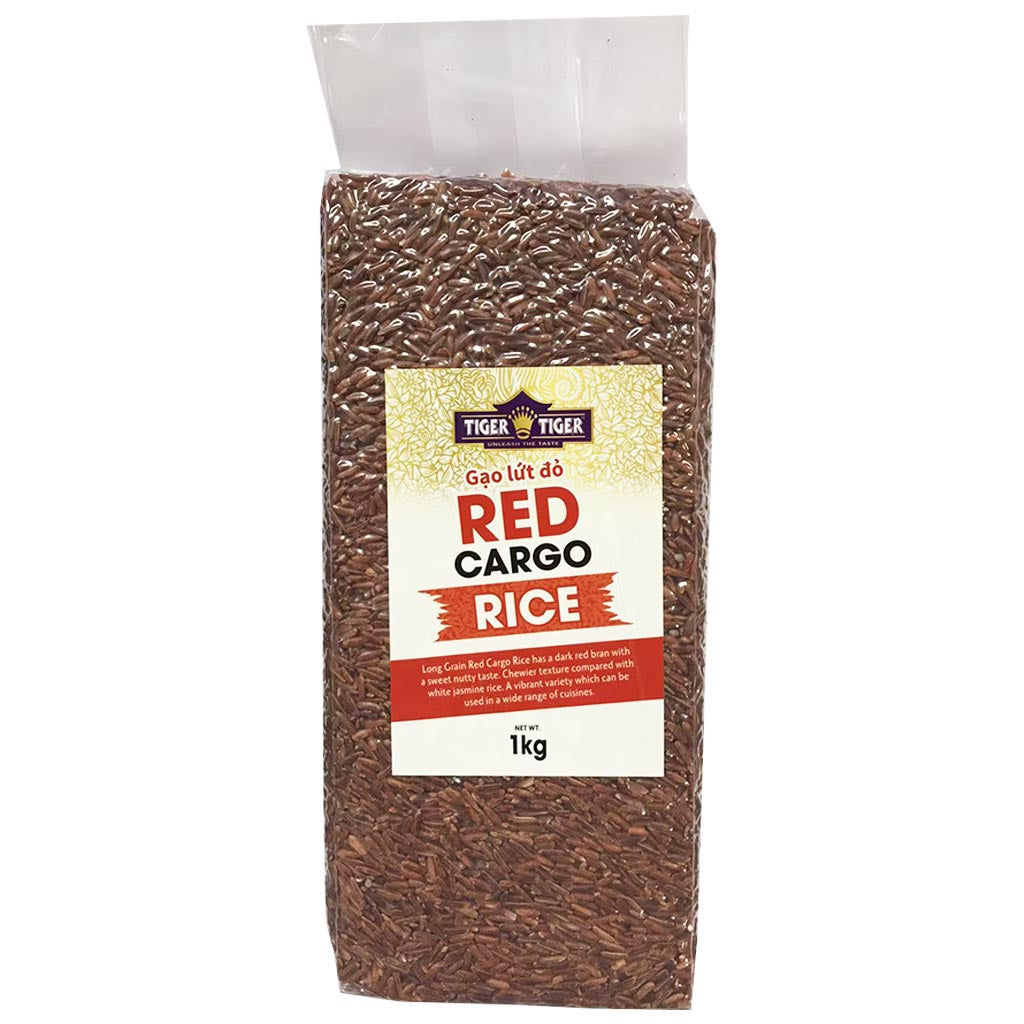 Tiger Tiger Red Cargo Rice 1kg ~ 雙虎紅糙米 1kg