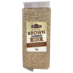 Tiger Tiger Brown Jasmine Rice 1kg ~ 雙虎糙米茉莉香米 1kg
