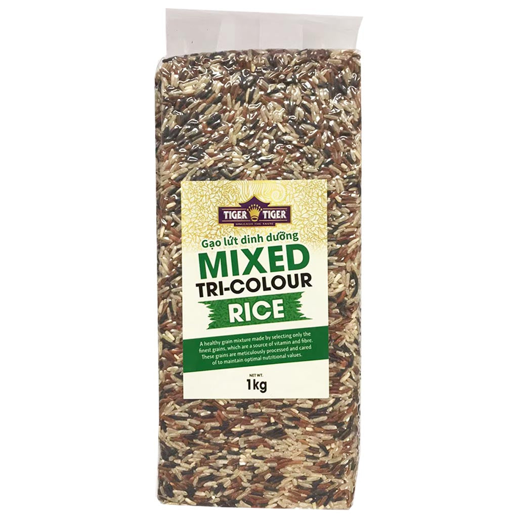 Tiger Tiger Mixed Tri Colour Rice 1kg ~ 雙虎三色什錦米 1kg