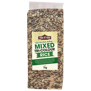 Tiger Tiger Mixed Tri Colour Rice 1kg ~ 雙虎三色什錦米 1kg