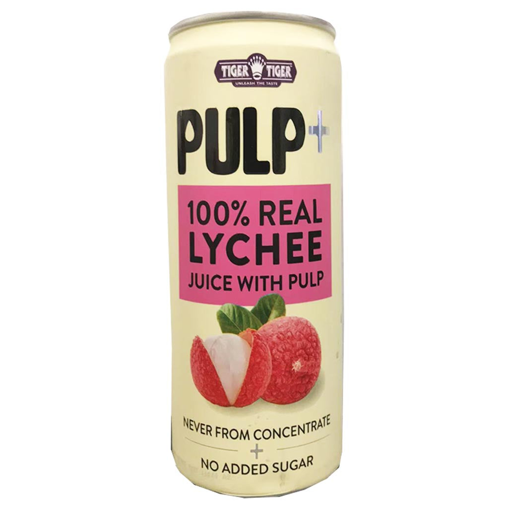 TigerTiger Pulp+ Real Lychee Juice Pulp 320ml ~ 双虎牌100%荔枝果肉饮料 320ml