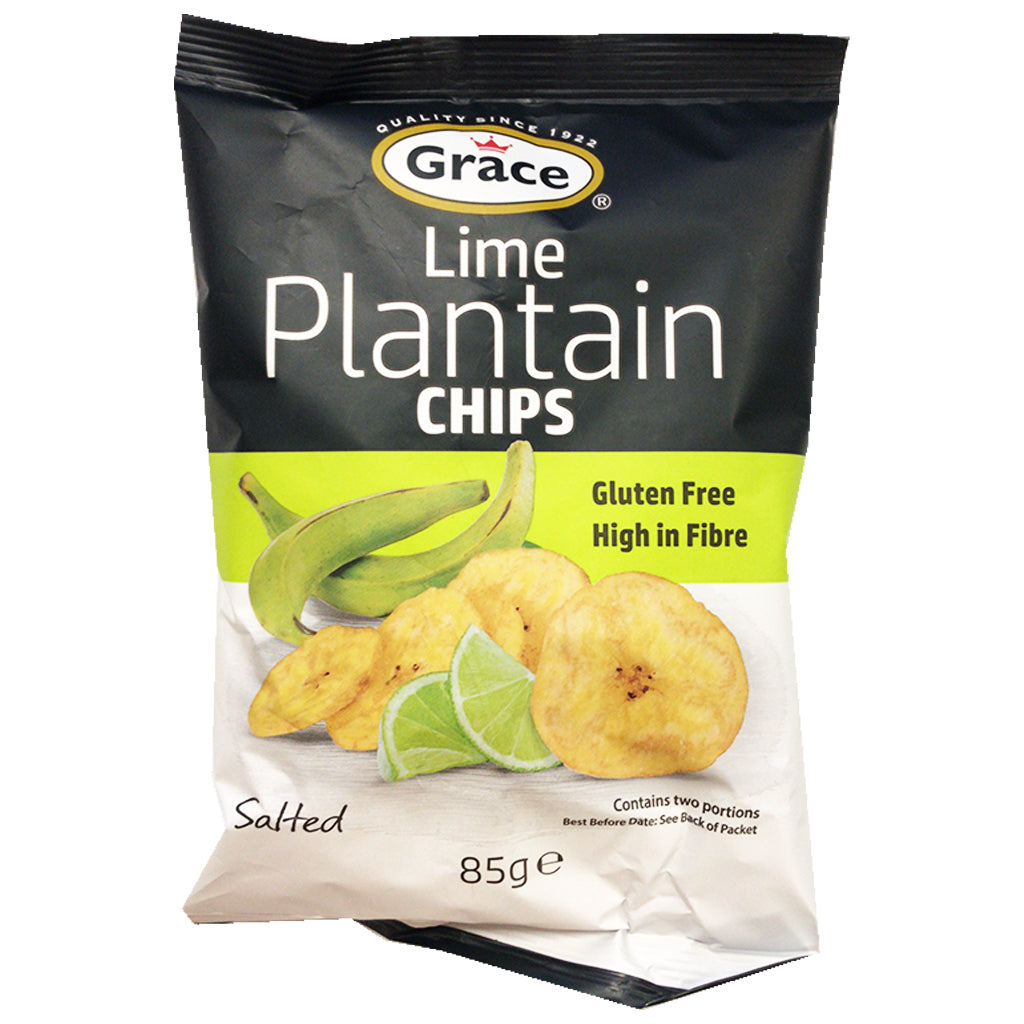 Grace Plantain Chips Lime 85g ~ Grace青柠甜香蕉片 85g