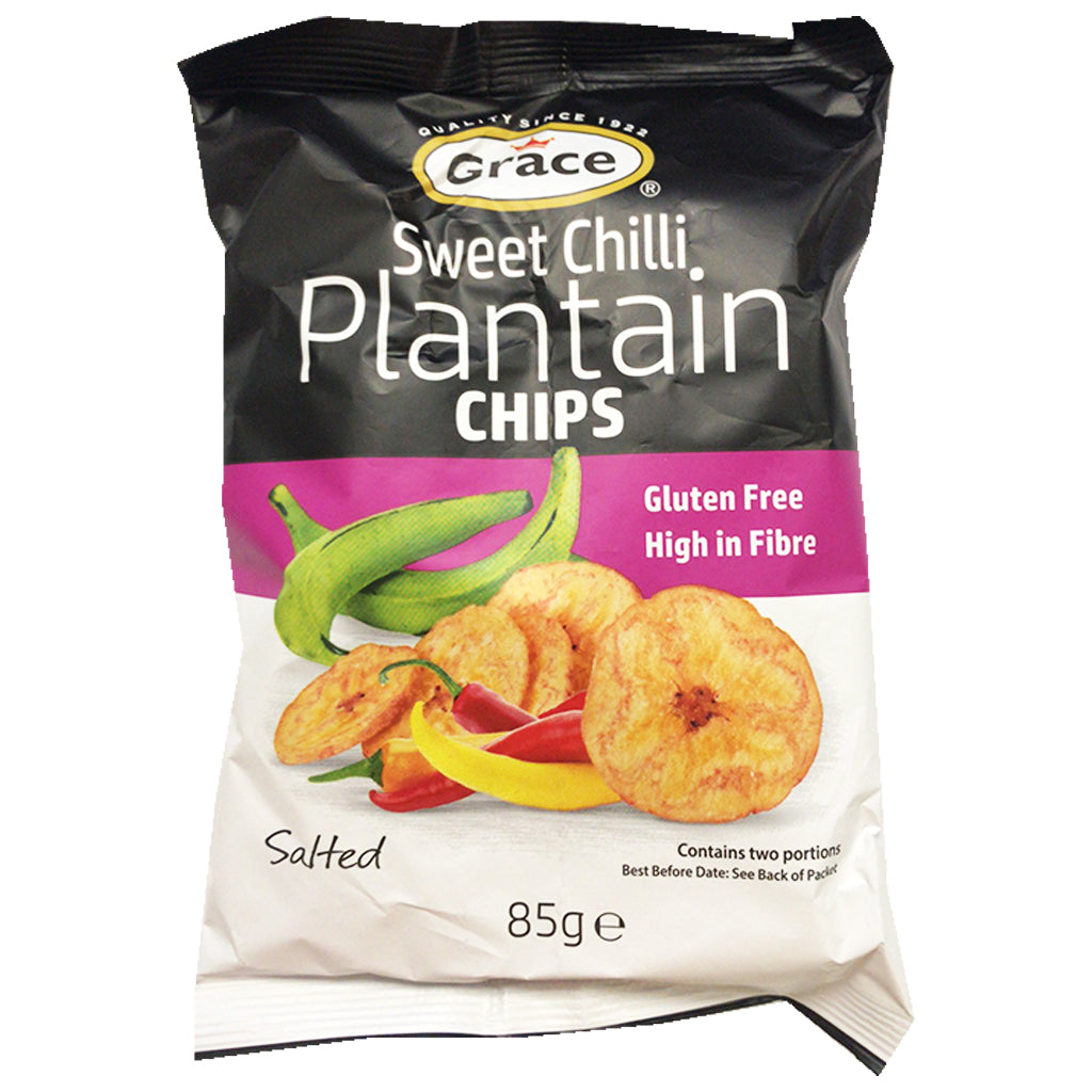 Grace Plantain Chips Sweet Chilli 85g ~ Grace甜辣香蕉片 85g