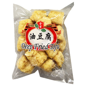 Gold Leaf Foods Tofu Pok 200g ~ 金业油豆腐卜 200g