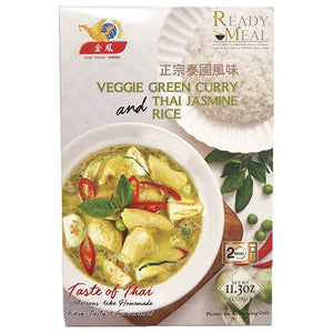 Hong Thong Veggie Green Curry Thai Rice 320g ~ 金鳳泰綠咖哩飯 320g